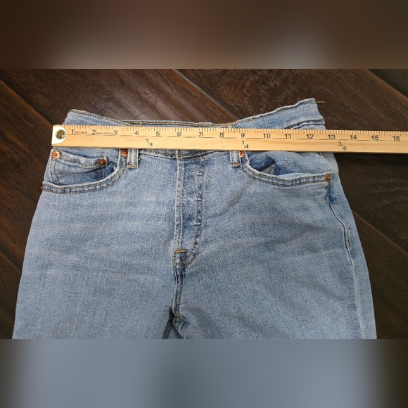 Levis 501 Girls Light Denim Blue Jeans Size 14A - Picture 4 of 12